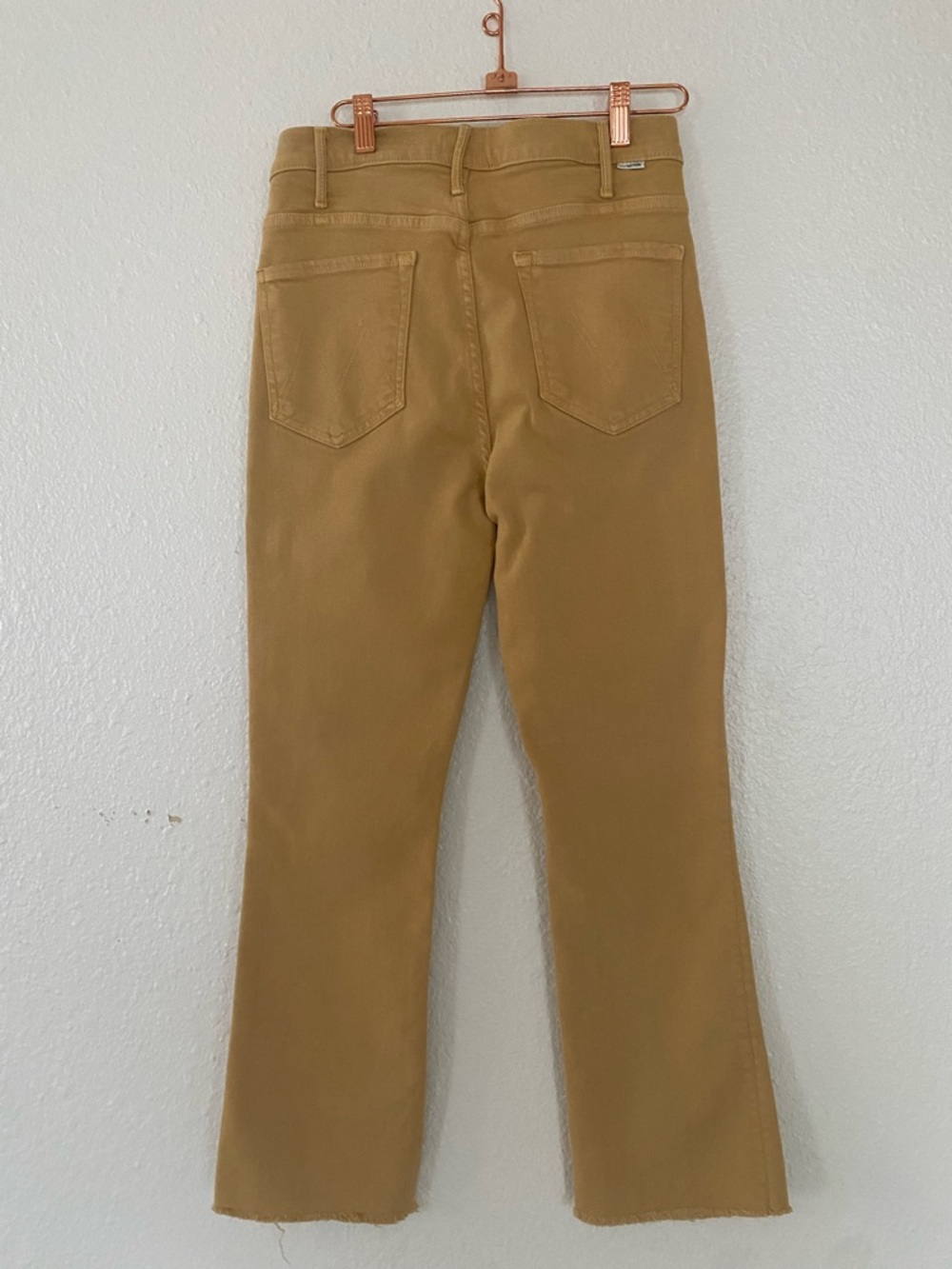 MOTHER The hustler ankle fray denim jeans tinsel mustard yellow gold - Picture 11 of 13